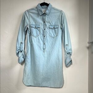 Girl Krazy Light Blue Denim Shirt Dress